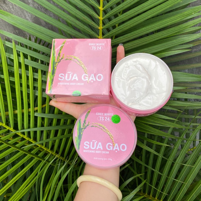 Kem body sữa gạo tặng kèm kích trắng COSY WHITE 250g trắng da chống nắng hàng chính hãng
