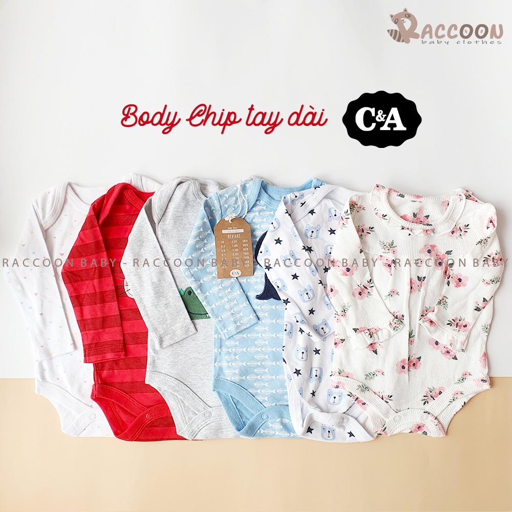 Áo tay dài body chip bé trai bé gái C&amp;A (3-24m)