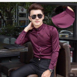 Áo sơ mi nam lụa bóng