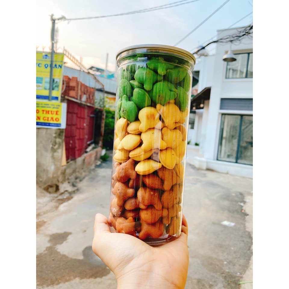 [ HŨ 450G ] BÁNH GẤU NHÂN KEM - SÔ CÔ LA - CHÙM NGÂY