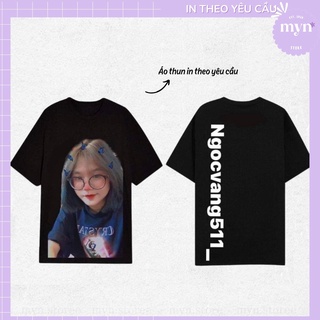 Áo Thun Đen In 2 Mặt Theo Yêu Cầu, In Áo Cá Nhân