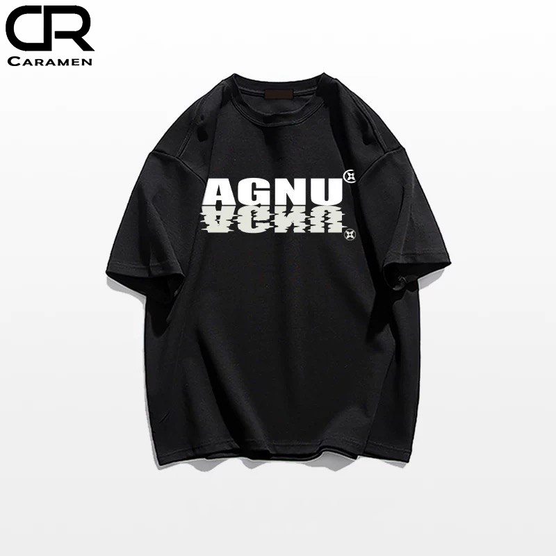 Áo Thun Nam Nữ Unisex Tay Lỡ Rộng In chữ AGNU