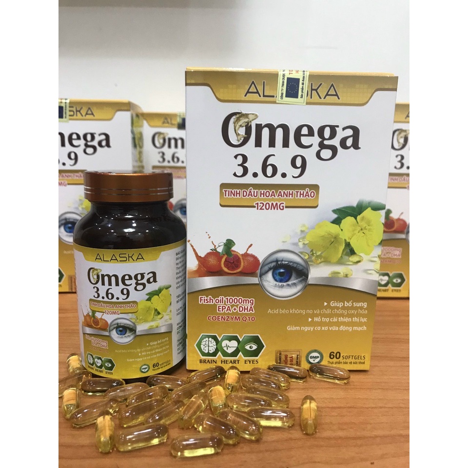 (Chính hãng, giá tốt) OMEGA 369 ALASKA Tinh Dầu Hoa Anh Thảo - Hỗ trợ cải thiện thị lực, giảm nguy cơ xơ vữa động mạch