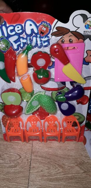 Bộ đồ chơi bếp trái cây và 4 chiếc ghế bằng nhựa No.416