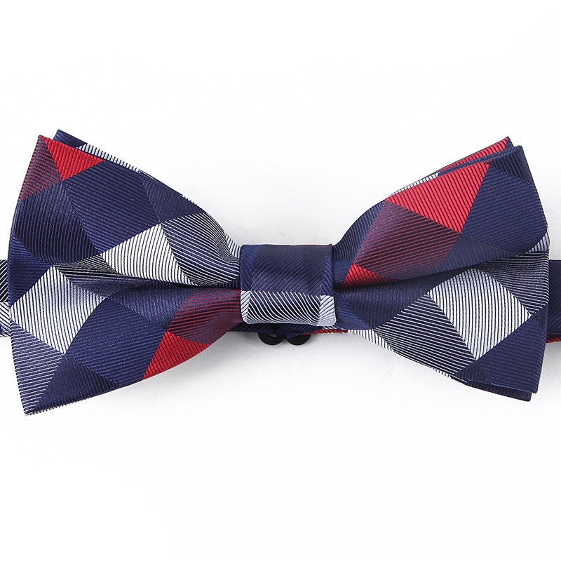 Cà Vạt Nơ Caro Sang Trọng 12CM * 6CM Cho Chú Rể