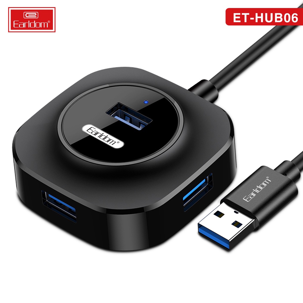 Hub chia 4 cổng usb KLH 06, bộ chia usb 1 ra 4 cho laptop, máy tính bàn tương thích mọi ổ usb