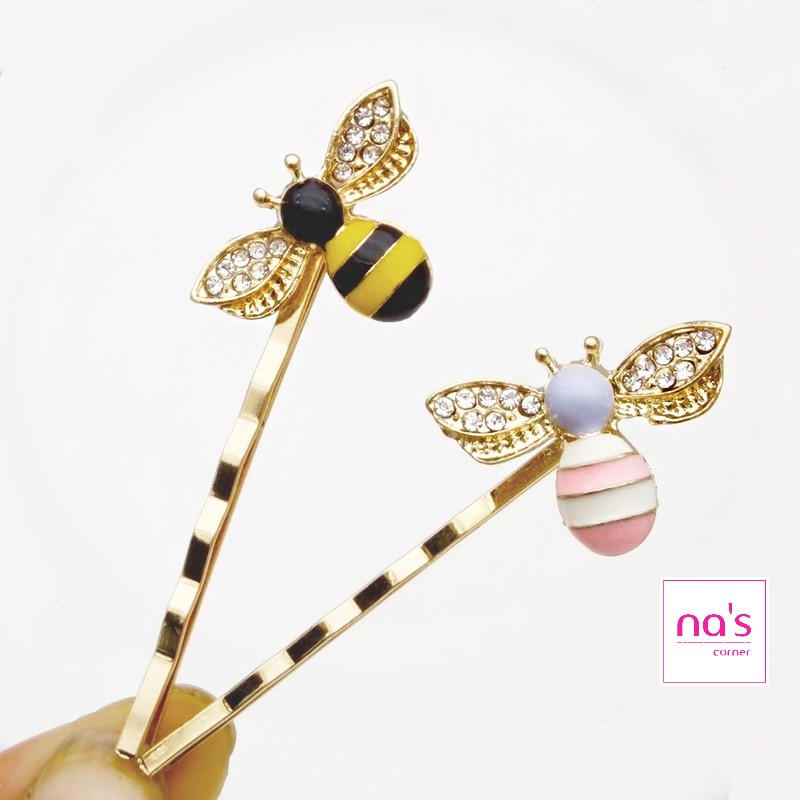 Kẹp tóc ong vàng ong hồng dễ thương