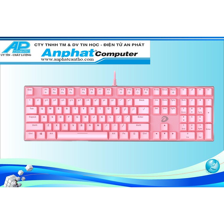 Combo Gaming Bộ Bàn Phím Dareu EK810 + Chuột Dareu EM908 + Tai Nghe Dareu EH469 + Bàn Di Dareu EPS101 Pink