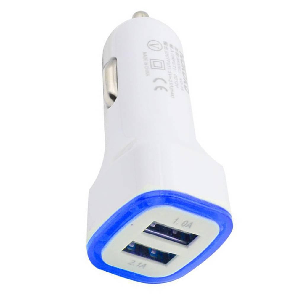 Tẩu Sạc Điện Thoại MP3 PDA Tích Hợp Đèn LED Hai Cổng USB Cho Xe Hơi