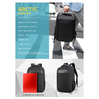 ARCTIC HUNTER Multi-functional Waterproof Laptop Backpack Fits up to 15.6" Bag