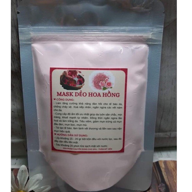 100gr  mask dẻo hoa hồng