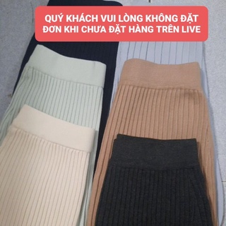 Chân váy len si màu đen