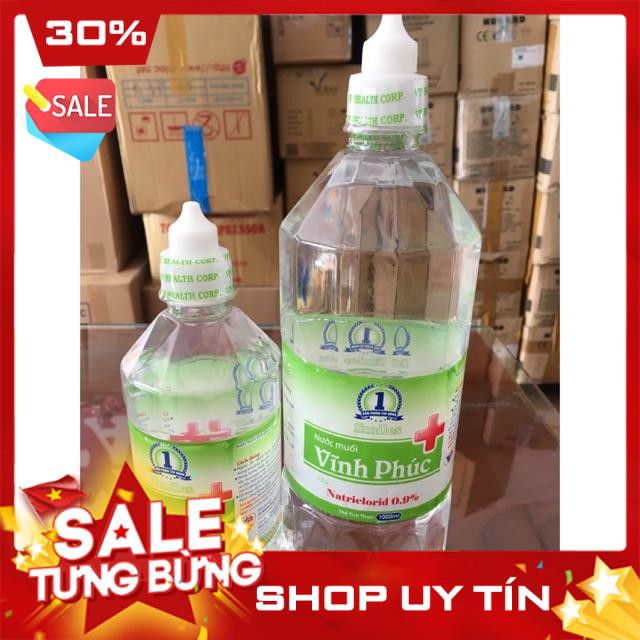 Nước muối sinh lý Vĩnh Phúc chai 500ml/1000ml