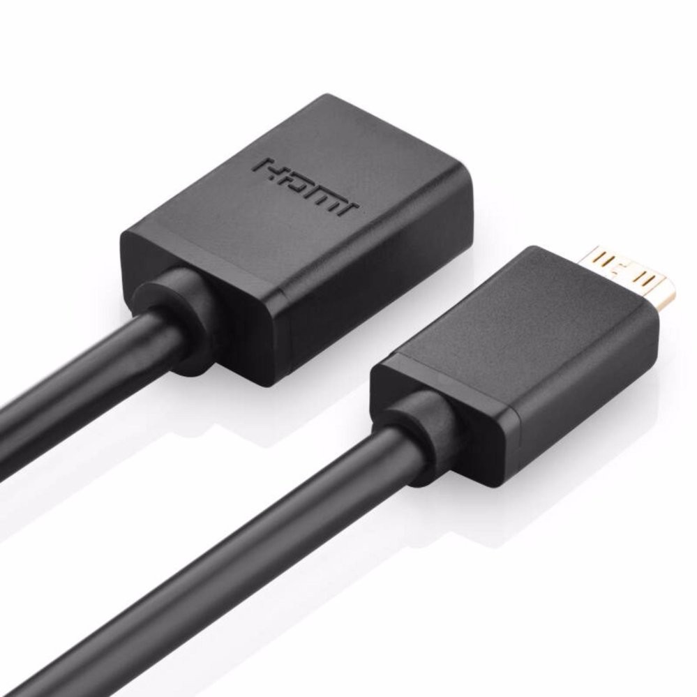Cáp chuyển đổi mini HDMI đực sang HDMI cái dài 25CM UGREEN 20137 - Hàng phân phối chính hãng - Bảo hành 18 tháng