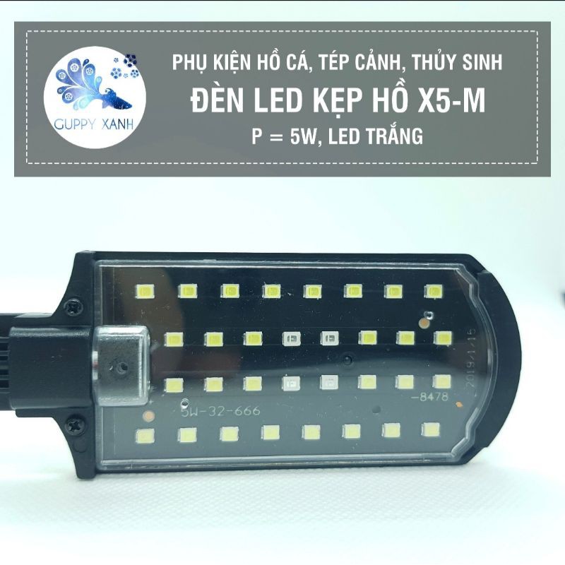 Led kẹp thành hồ siêu sáng với 4 dãy led - đèn thủy sinh bể cá cảnh