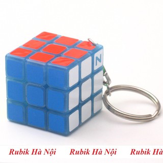 Rubik 3x3. Zcube Keychain Dạ Quang Xanh