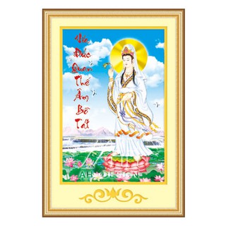 Tranh thêu quan thế âm bồ tát 53411 - 41 x 62 cm ) - chưa thêu