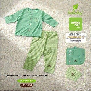 Bộ cài giữa Lullaby NH103B (Sz 1-6m) dài tay bé trai/gái