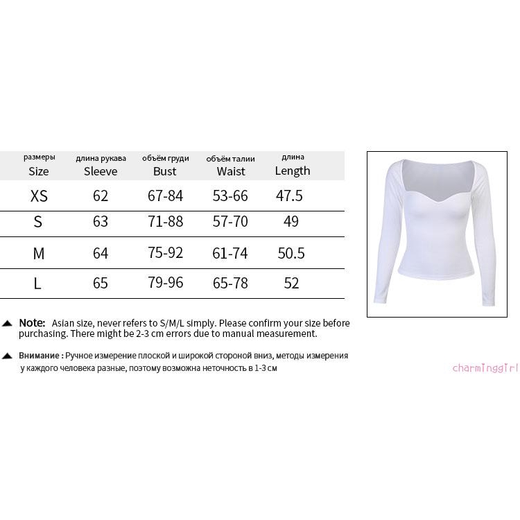 Áo Thun Dài Tay Cổ Vuông Màu Trơn Thời Trang Cho Nữ | BigBuy360 - bigbuy360.vn