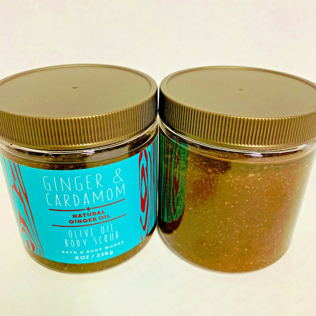 Sữa tắm tẩy tế bào chết Bath &amp; Body Works GINGER &amp; CARDAMOM Olive Oil Body Scrub 226g (Mỹ)