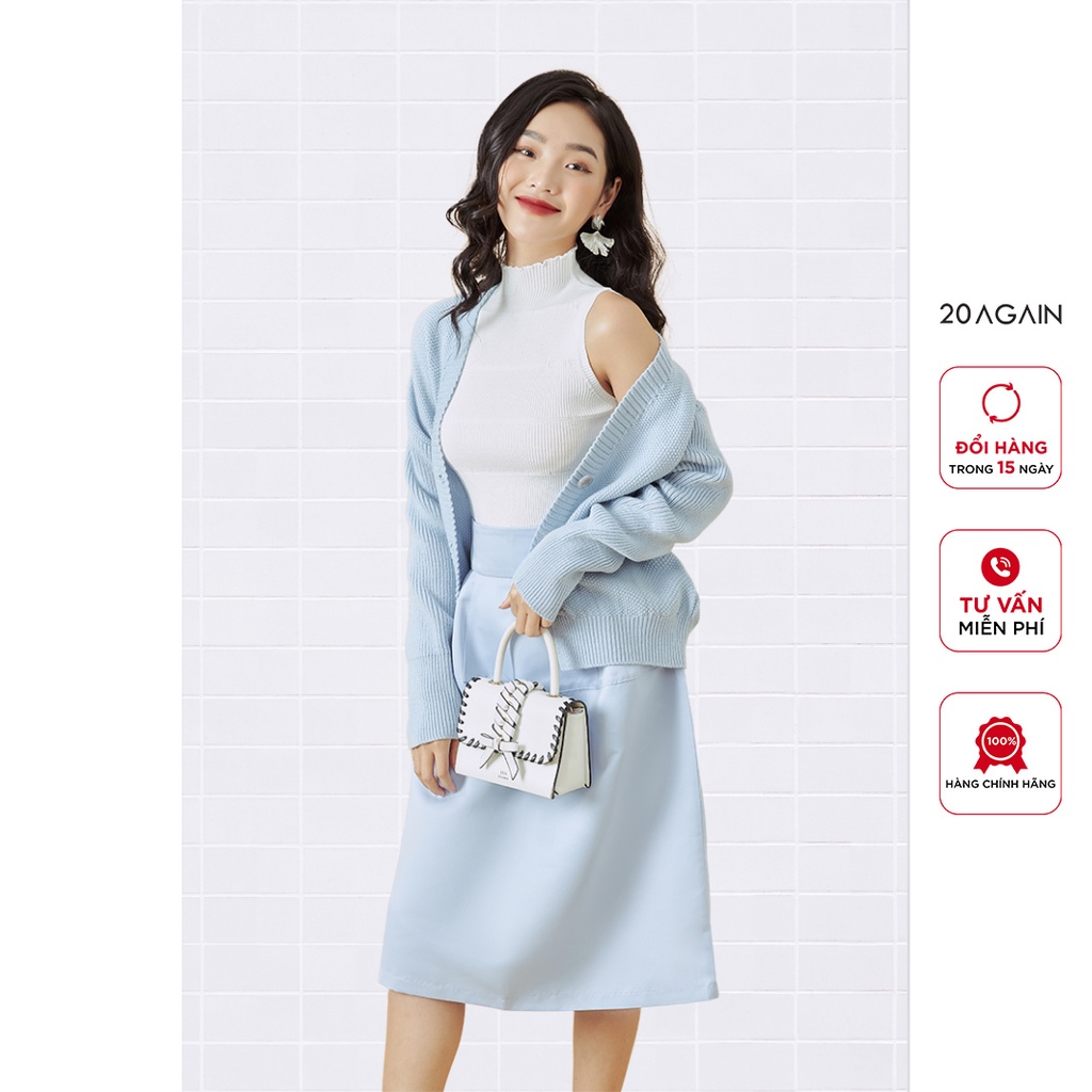 [Mã WABRAG99 giảm 10% đơn 99K] Áo len cardigan nữ dài tay 20AGAIN, chất len mịn, co giãn tốt KLA0055 | BigBuy360 - bigbuy360.vn
