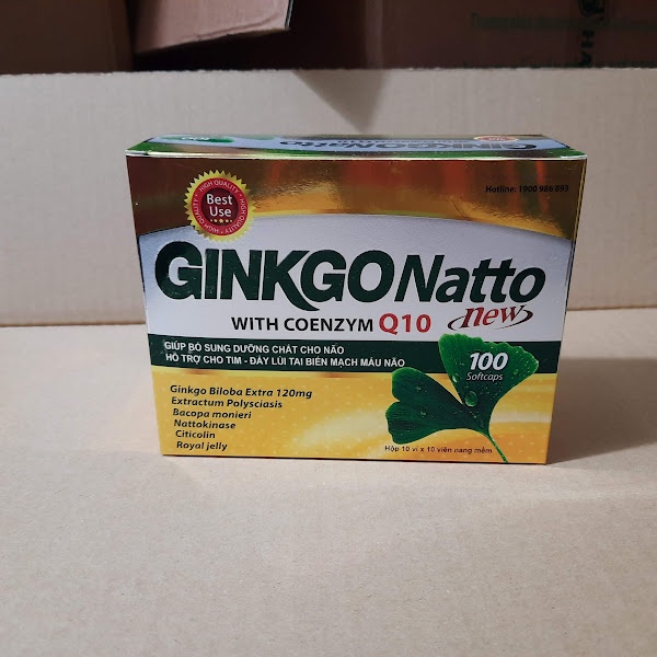 Hoạt huyết dưỡng não GINKGO NATTO New vàng - tăng cường lưu thông máu não ,phòng ngừa tai biến