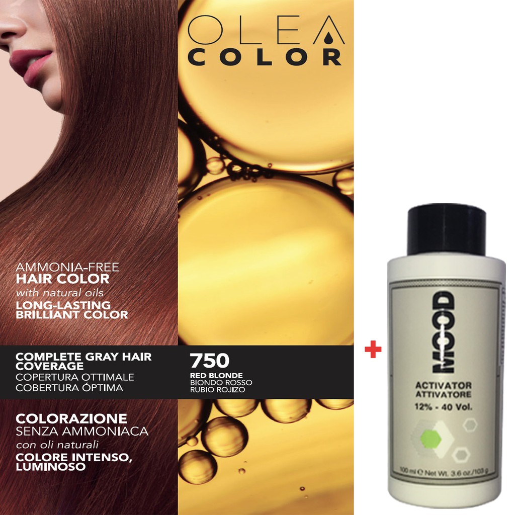 Kem nhuộm dưỡng tóc không mùi Amoniac Olea Color ITALY Màu 750 135ml