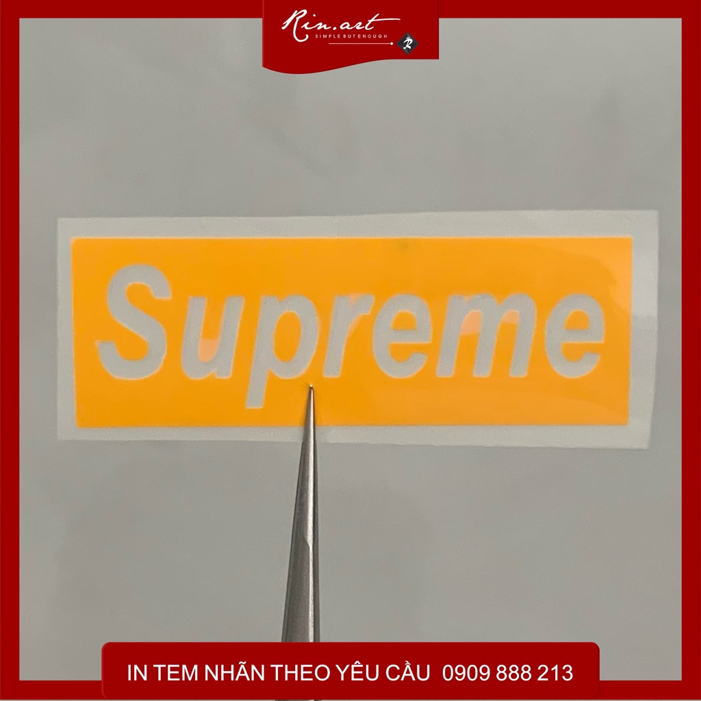 Rinart.vn | Decal ủi tổng hợp Logo Supreme siêu ngầu | Logo Sticker Patch in áo ủi trực tiếp lên vải