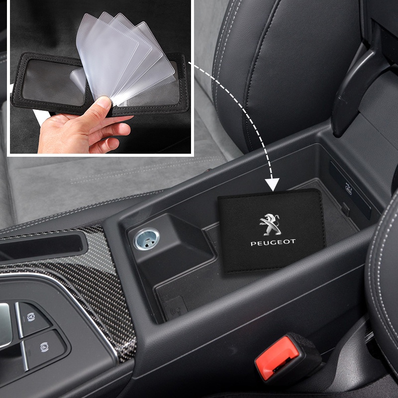 Bao Da Đựng Bằng Lái Xe 2 Trong 1 Đa Năng Cho Peugeot 308 206 207 408 508 RCZ 208 3008 2008 4008