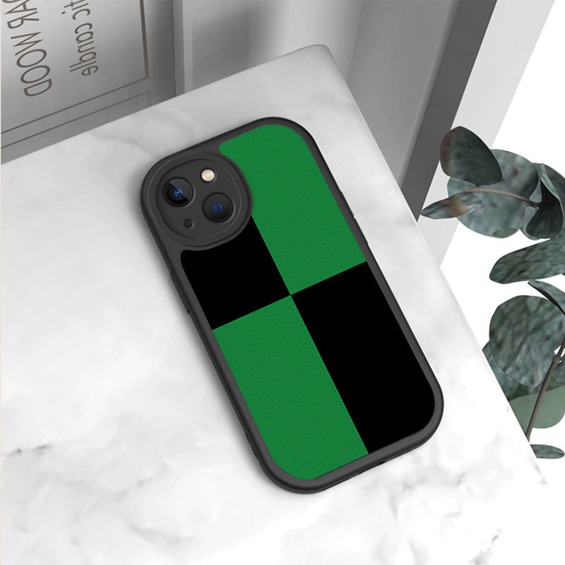 Ốp Điện Thoại Silicon Mềm Hình Vuông Hai Màu Cho IPhone 12 13 11 Pro Max X Xs Max Xr 7 8 Plus