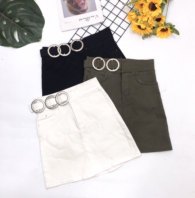 Chân váy phối khoen (hình thật) | BigBuy360 - bigbuy360.vn