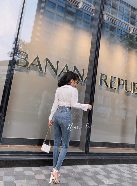[Mã WASTMAY giảm 15% tối đa 30K đơn 150K] Quần bò jean cạp chéo siêu cao trẻ trung sành điệu | BigBuy360 - bigbuy360.vn