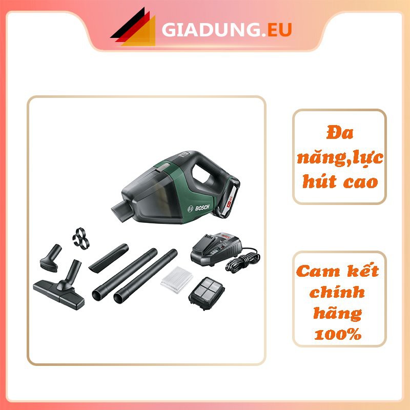 [Mã ELHA22 giảm 6% đơn 300K] Máy Hút Bụi Bosch 18V UniversalVac 18 Bare