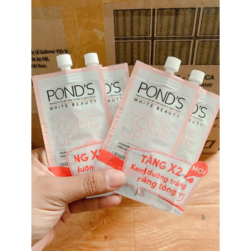 Set 4 gói Kem dưỡng trắng Nâng Tone Pond