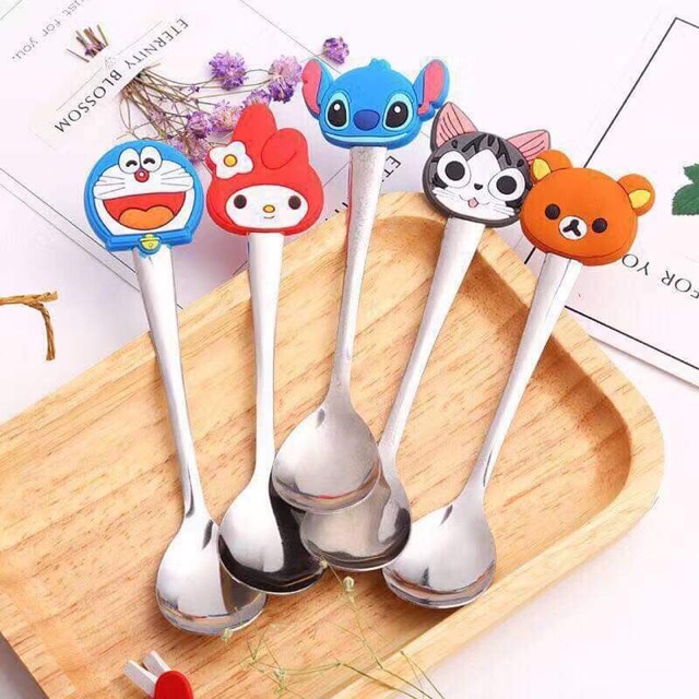 Muỗng Inox Hình Nhân Vật Hoạt Hình Dễ Thương