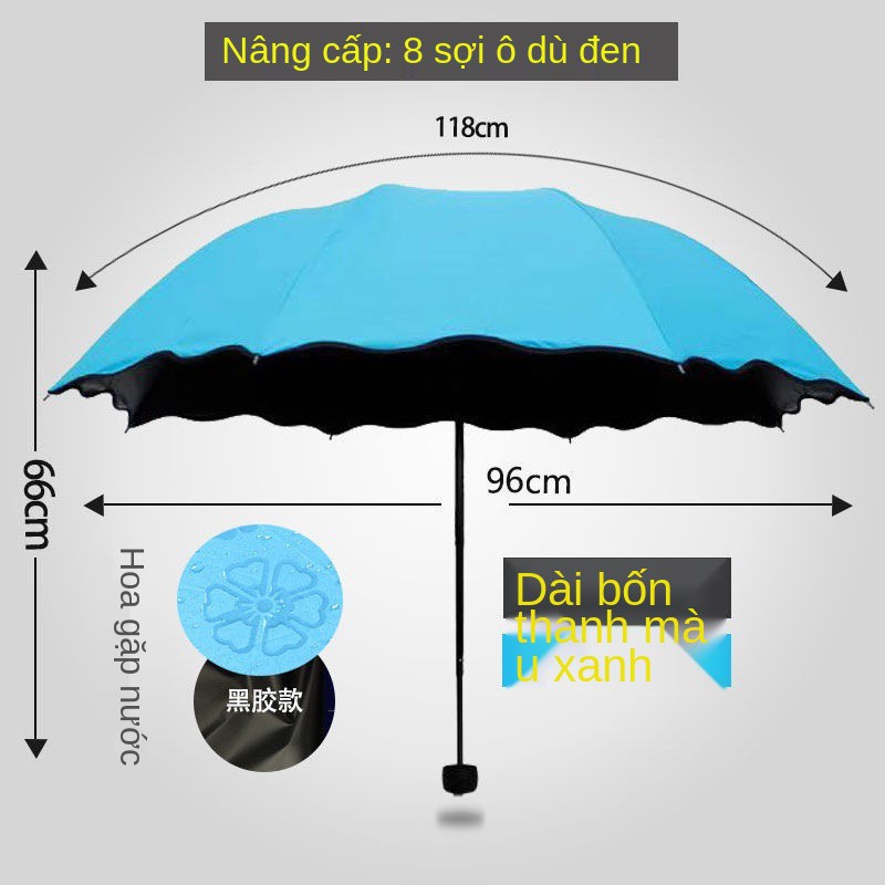 Ô bé gái phiên bản Hàn Quốc dễ thương, nhỏ gọn và dù che nắng kép loại lớn tiện lợi mưa, trẻ em