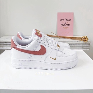 Giày sneaker nữ AF1 trắng vệt hồng cổ thấp, giày thể thao nữ AF1 trắng móc màu hồng đầy đủ bill box và phụ kiện