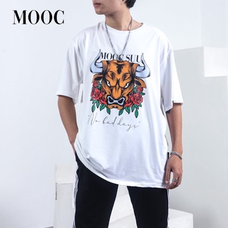  Áo Thun Tay Lỡ MOOC CLOTHES 12 Con Giáp Áo Cotton Nam Nữ Unisex-In Hình Sửu 