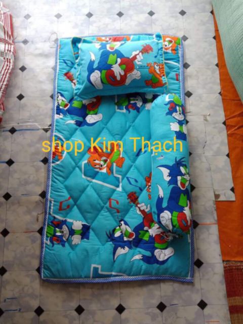 BỘ NỆM VÀ GỐI COTTON THẮNG LỢI CHO BÉ ĐI HỌC (60X110)