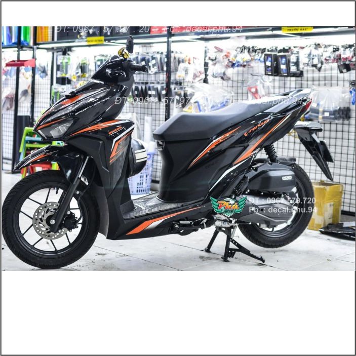 Tem Rời Vario Đen chỉ cam mẫu mới (C)