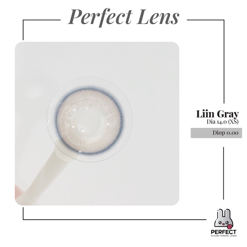 (GIÁ 1 ĐÔI) 14.0 (KHÔNG ĐỘ) Lens Liin Gray - Kính Áp Tròng