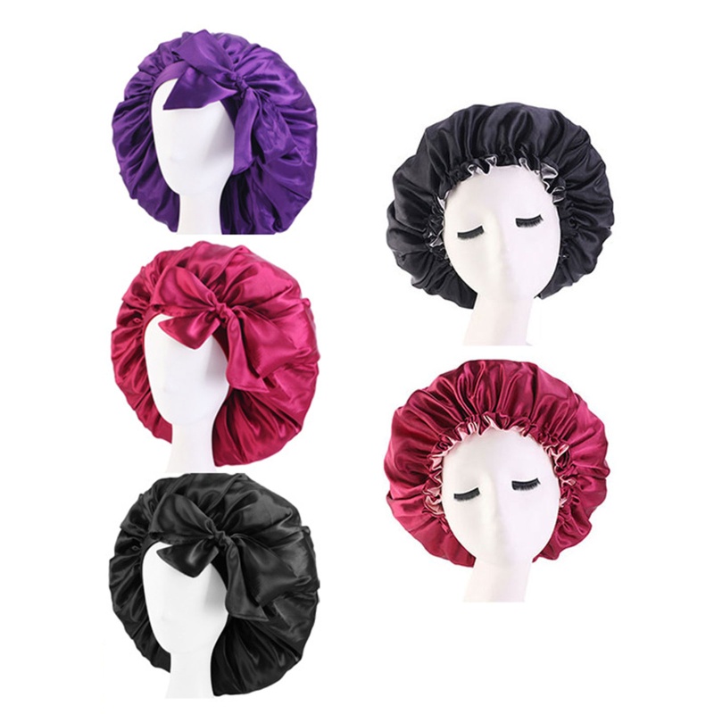 Mũ Trùm Đầu Ban Đêm Mềm Mại Có Thể Điều Chỉnh Cho Tóc Xoăn Dài Tự Nhiên