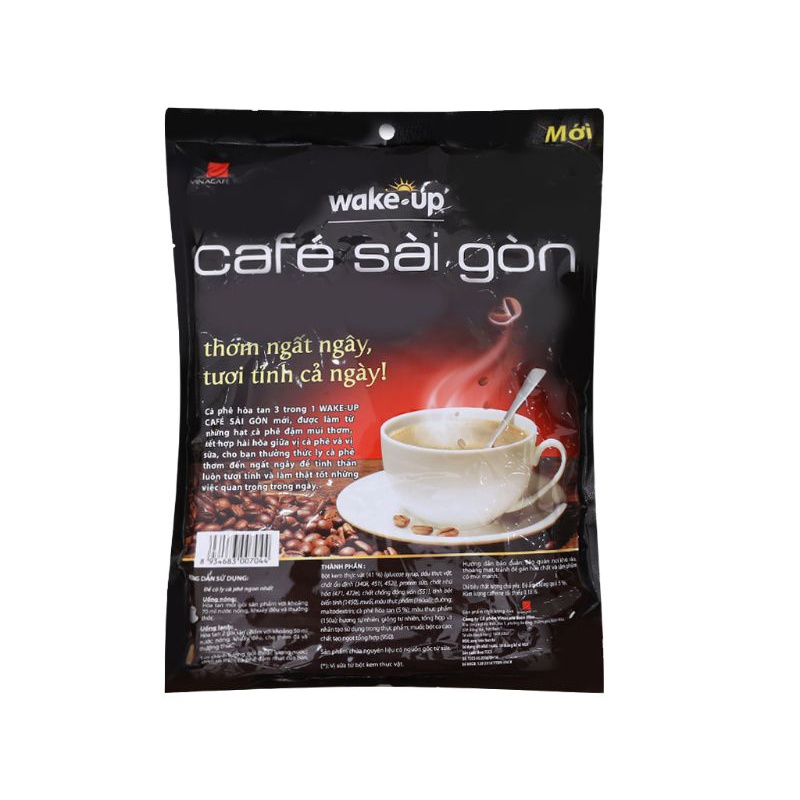 CÀ PHÊ SỮA WAKE UP SÀI GÒN TÚI 24GÓI ×19g