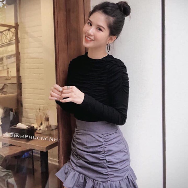 Áo thun nhún bèo