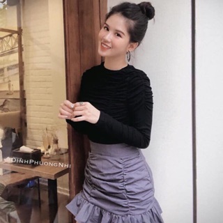 Áo thun nhún bèo