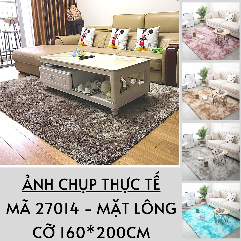 Nệm ngủ Thảm lông trải sàn (Chọn Cỡ 200*160cm và Cỡ khác) hoặc trang trí chụp ảnh Chữ nhật mã 27013.27014