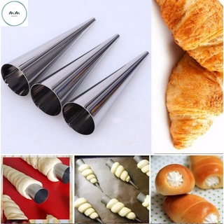 Khuôn inox làm bánh sừng bò, ốc quế, bánh mì xoắn ốc