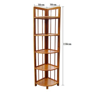 kệ góc 5 tầng gỗ cao su
