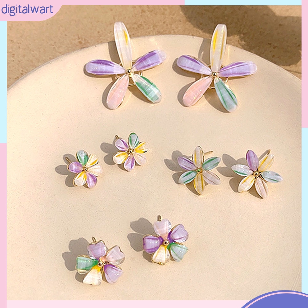 Khuyên Tai Hình Cánh Hoa Và Bướm Nhiều Màu Dành Cho Nữ