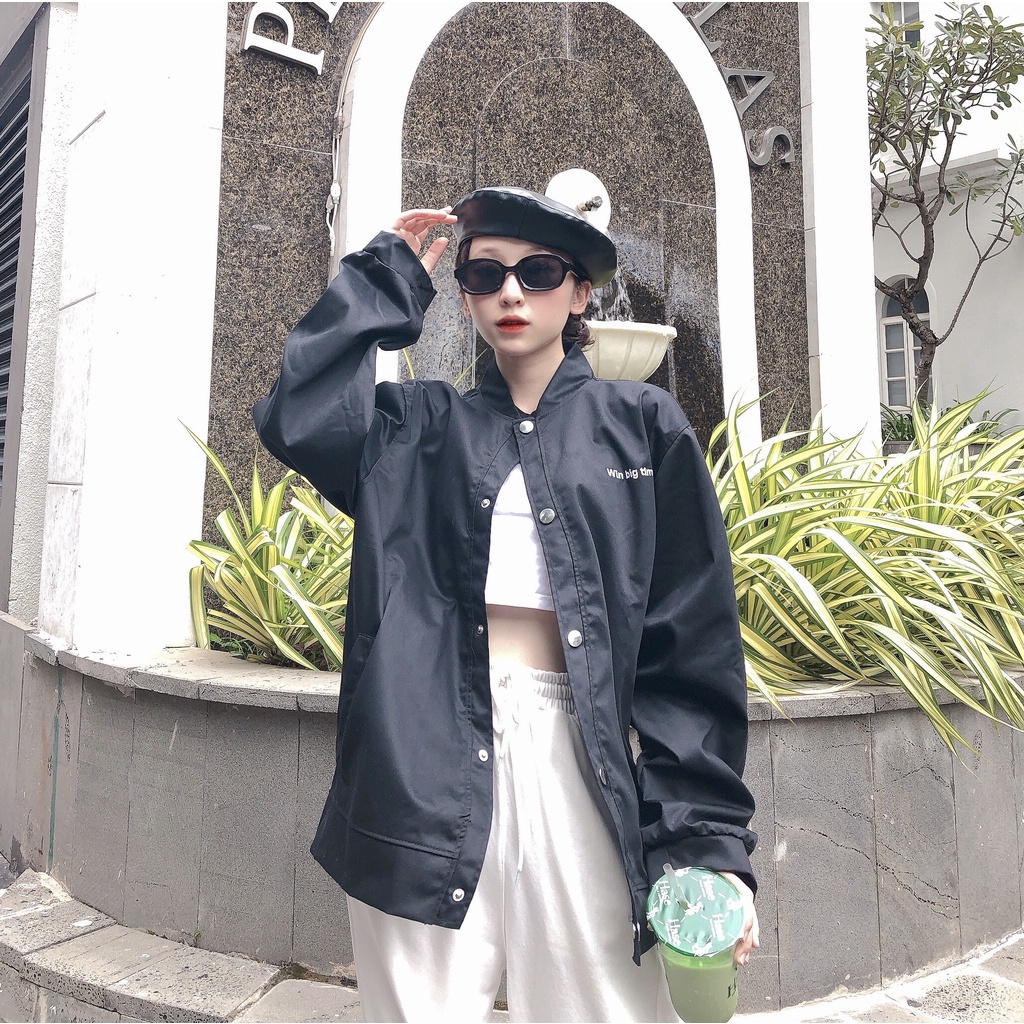 Áo Khoác Kaki WIN BIG TIME Jacket Form Rộng Ulzzang